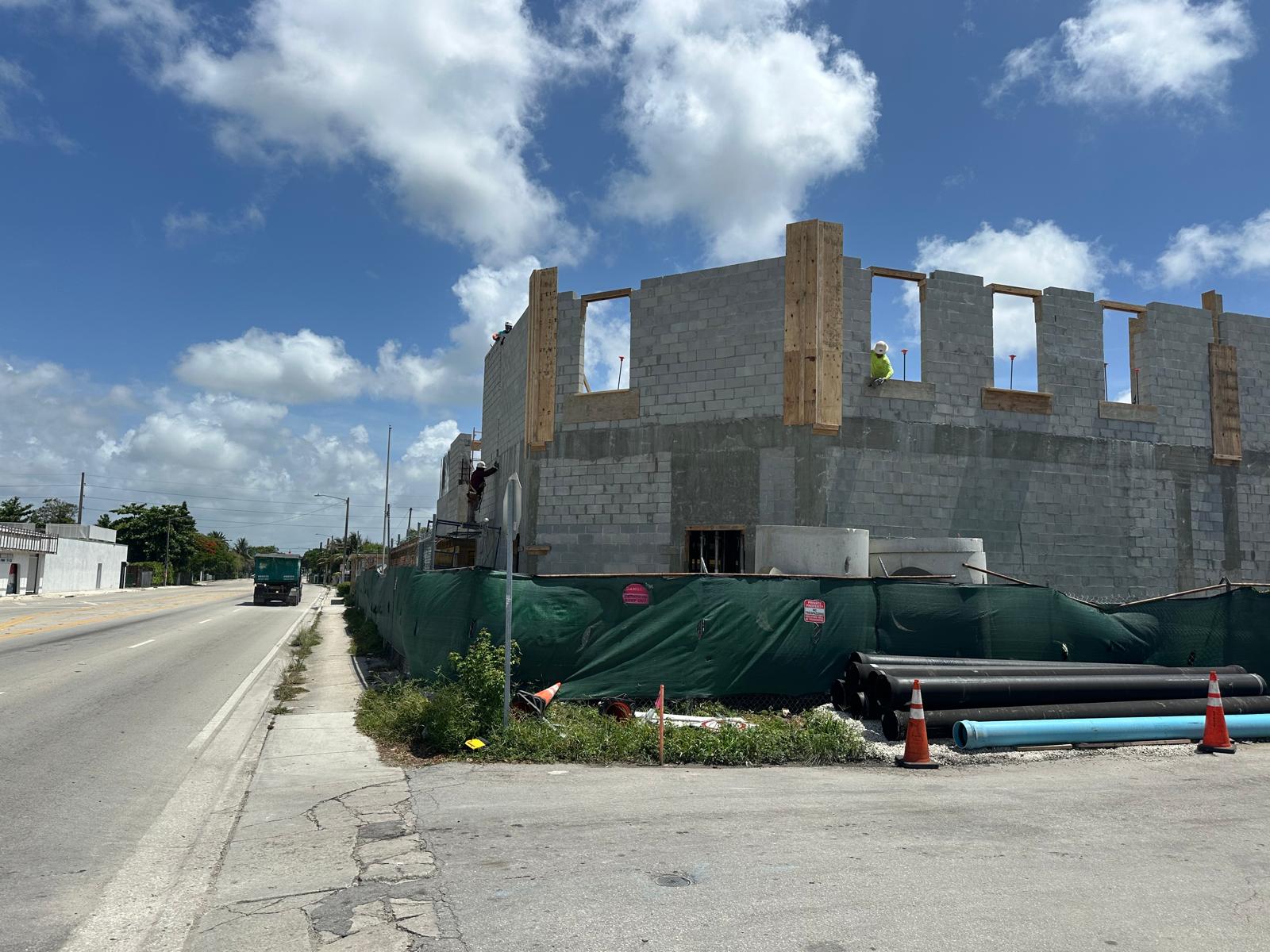 Second floor block walls