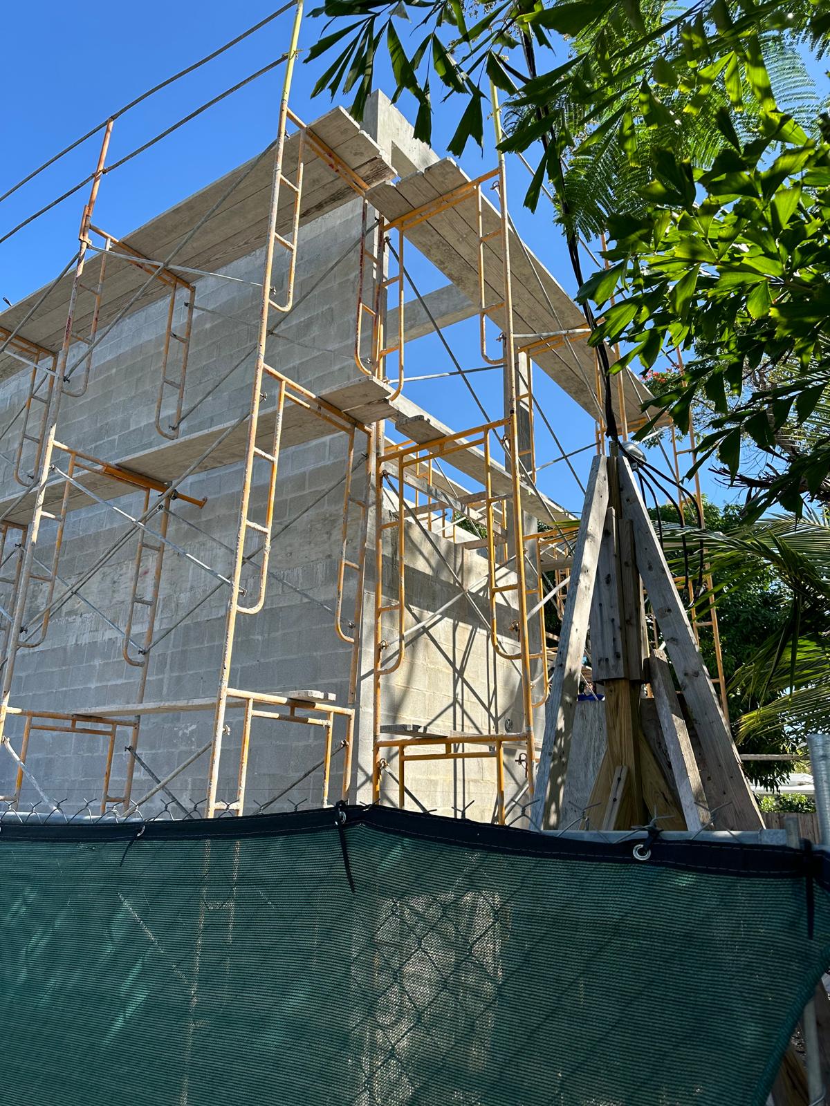 Scaffolding and masonry work