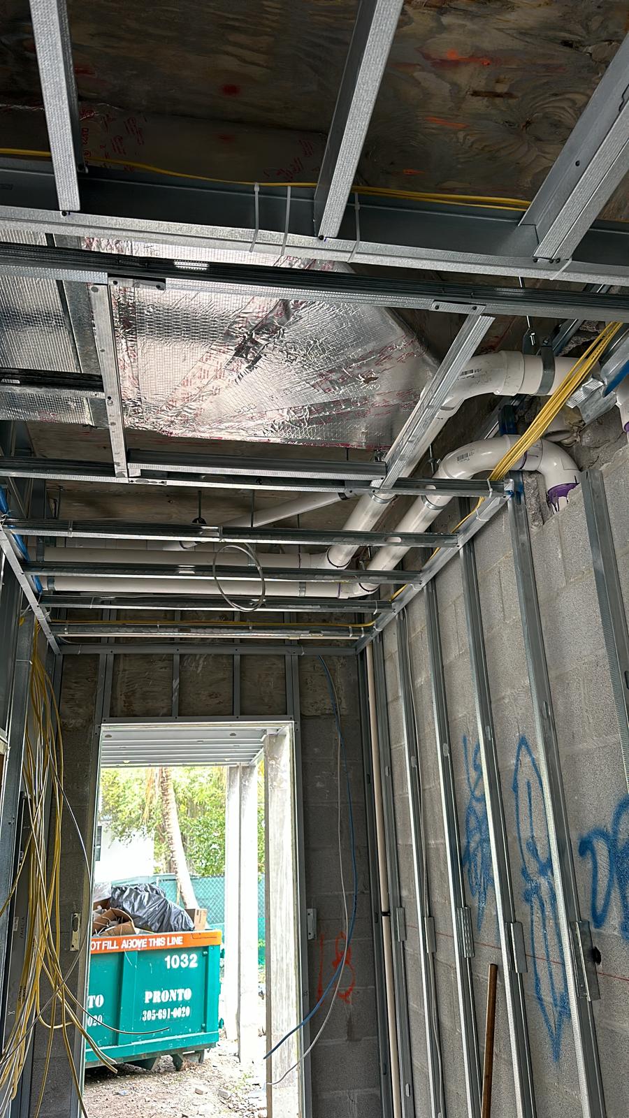 HVAC ductwork rough-in